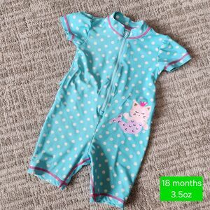 Kiko & Max one piece polk-a-dot rash guard swimsuit size 18 months